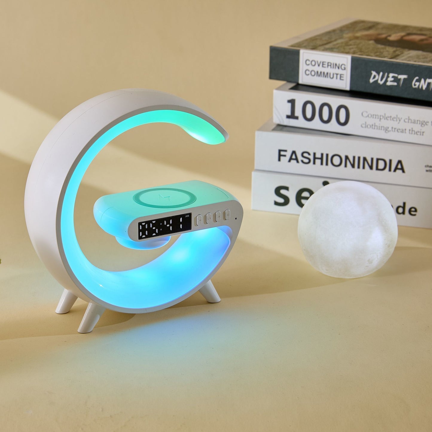 无线充电蓝牙音响音量闹钟氛围多功能台灯夜灯生日礼物男生音箱