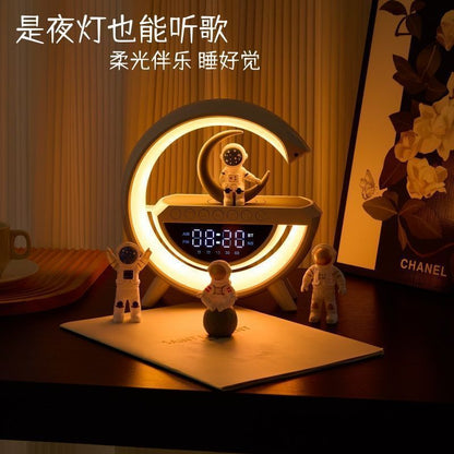 无线充电蓝牙音响音量闹钟氛围多功能台灯夜灯生日礼物男生音箱
